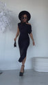 MELNA kleita ar savilkumiem "SOLO DANCE" LS104